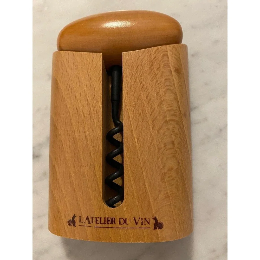 Wine corkscrew L'Artiste Du Vin Wooden Opener With Wooden Wall Mount Case